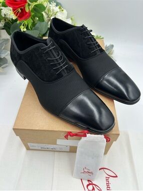 Men’s Christian Louboutin GREGGO leather/suede Oxford size 45 made in Italy